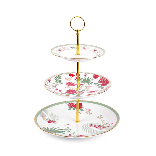 3 Tier Dessert Platter | Red | Mughal Garden ICHKAN by Day To Day