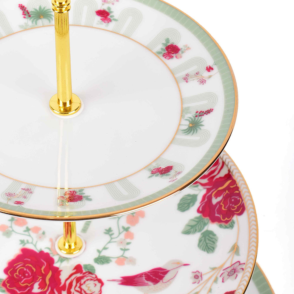 3 Tier Dessert Platter | Red | Mughal Garden ICHKAN by Day To Day