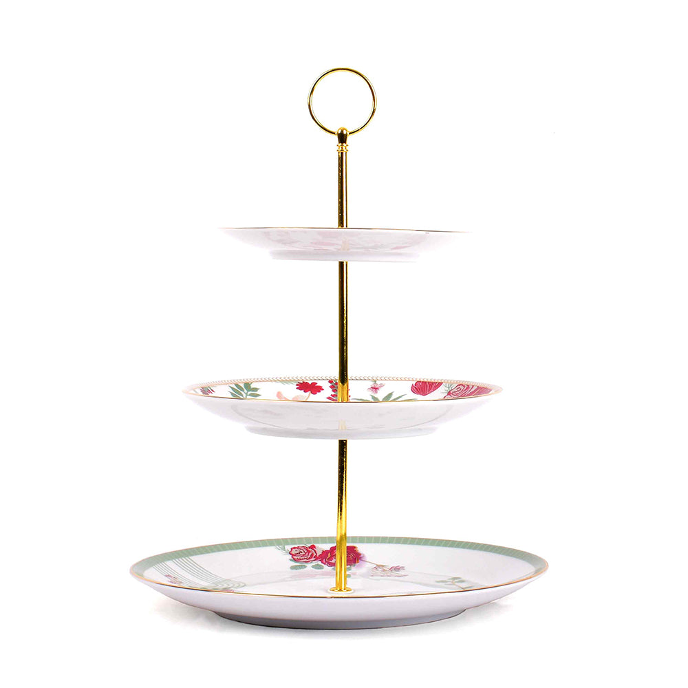 3 Tier Dessert Platter | Red | Mughal Garden ICHKAN by Day To Day