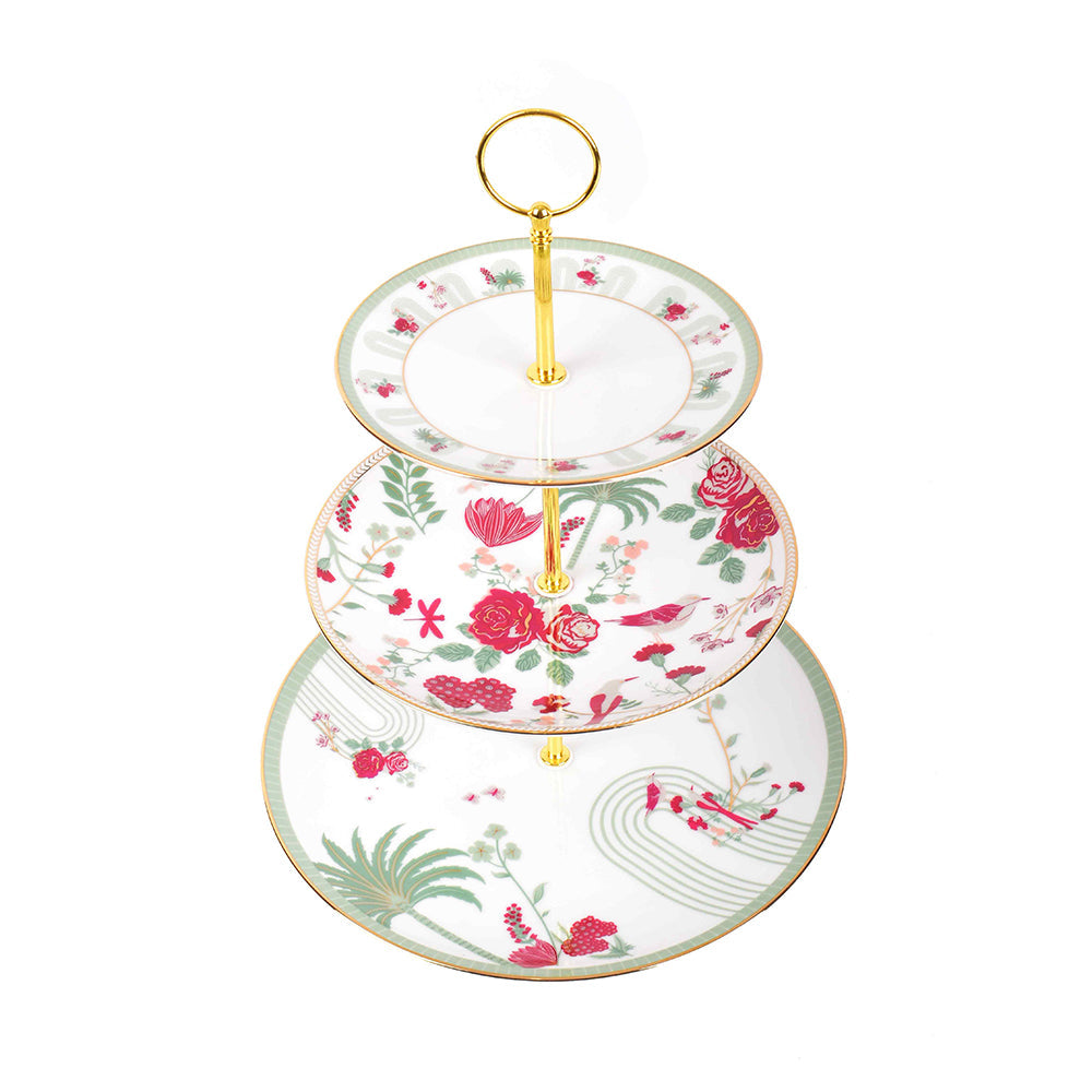 3 Tier Dessert Platter | Red | Mughal Garden ICHKAN by Day To Day