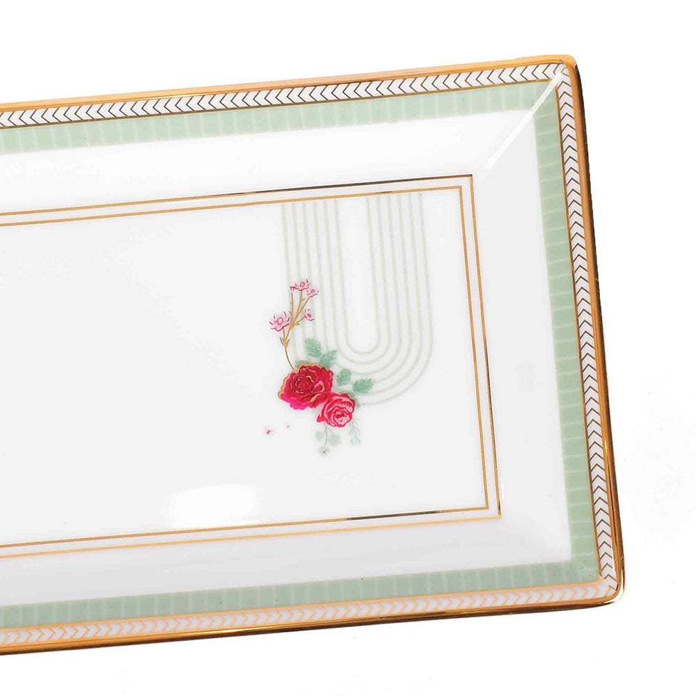 Rectangle Snack Tray/Platter Small | Red | Mughal Garden ICHKAN by Day To Day