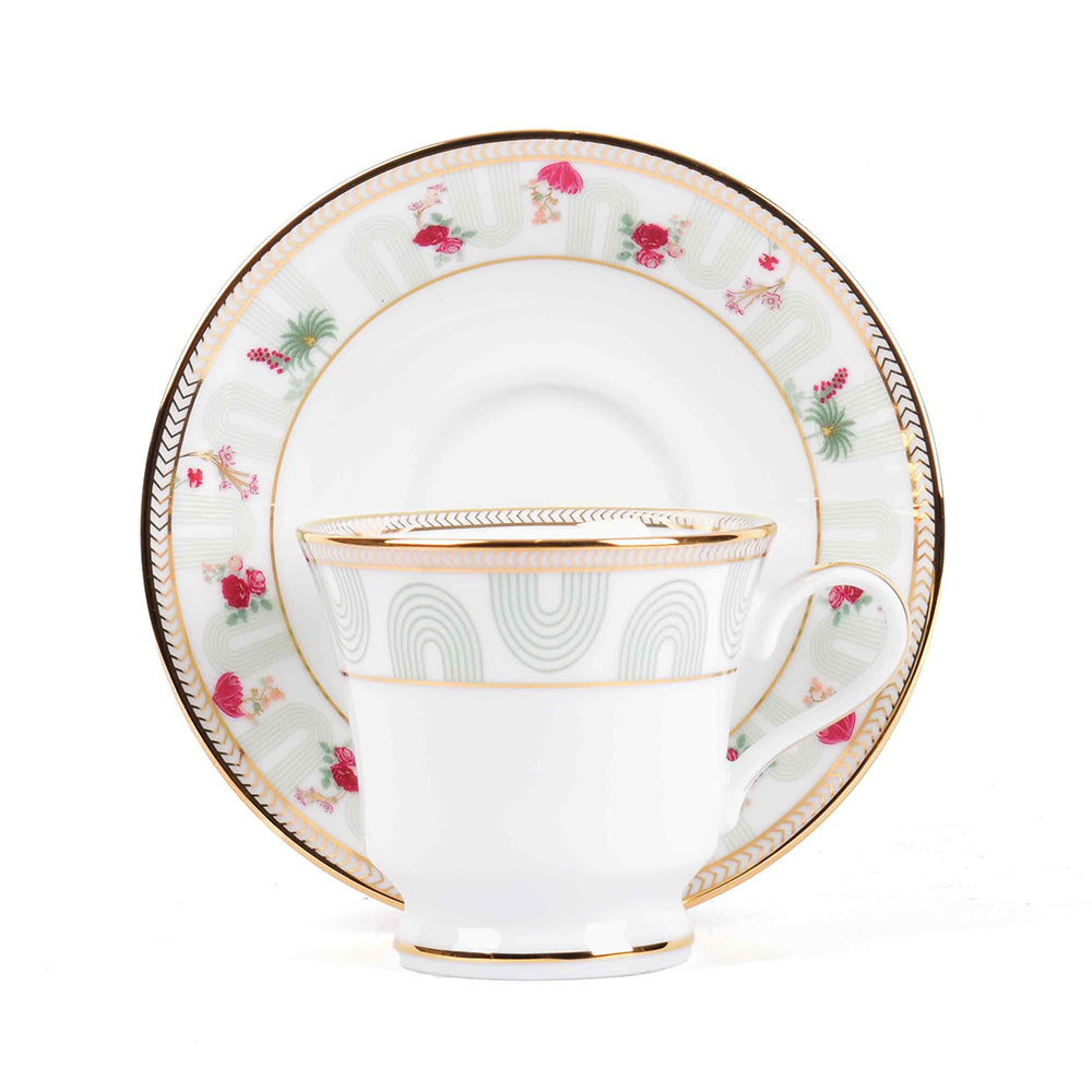 Tea Set 17 Pcs | Red | Mughal Garden ICHKAN by Day To Day