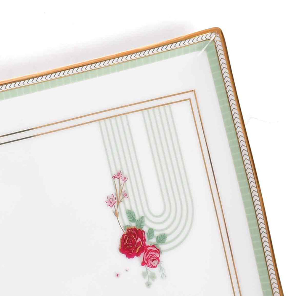 Rectangle Snack Tray/Platter Large | Red | Mughal Garden ICHKAN by Day To Day