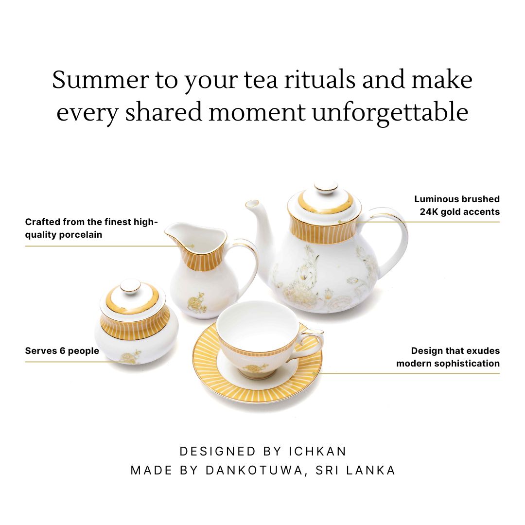 17pc Tea Set  | Yellow | Mustard Iris ICHKAN by Day To Day