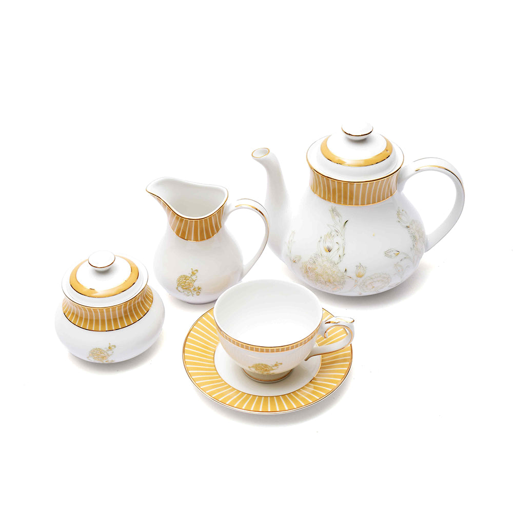 17pc Tea Set  | Yellow | Mustard Iris ICHKAN by Day To Day