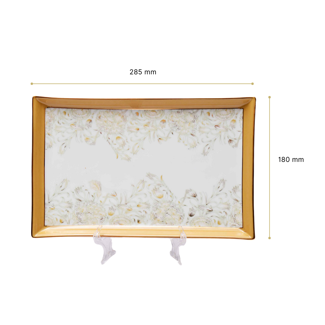 Rectangle Snack Tray/Platter Large | Yellow | Mustard Iris ICHKAN