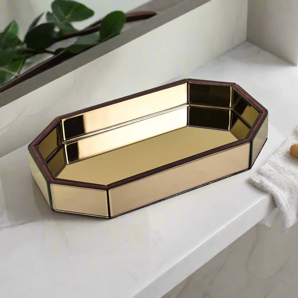 Mirror Towel/Vanity Tray | Brown | O'gon ICHKAN