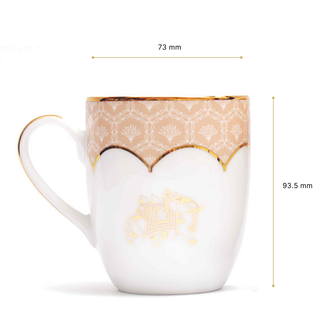 Coupe Coffee Mug Set of 6 | Peach | Peach Legacy ICHKAN