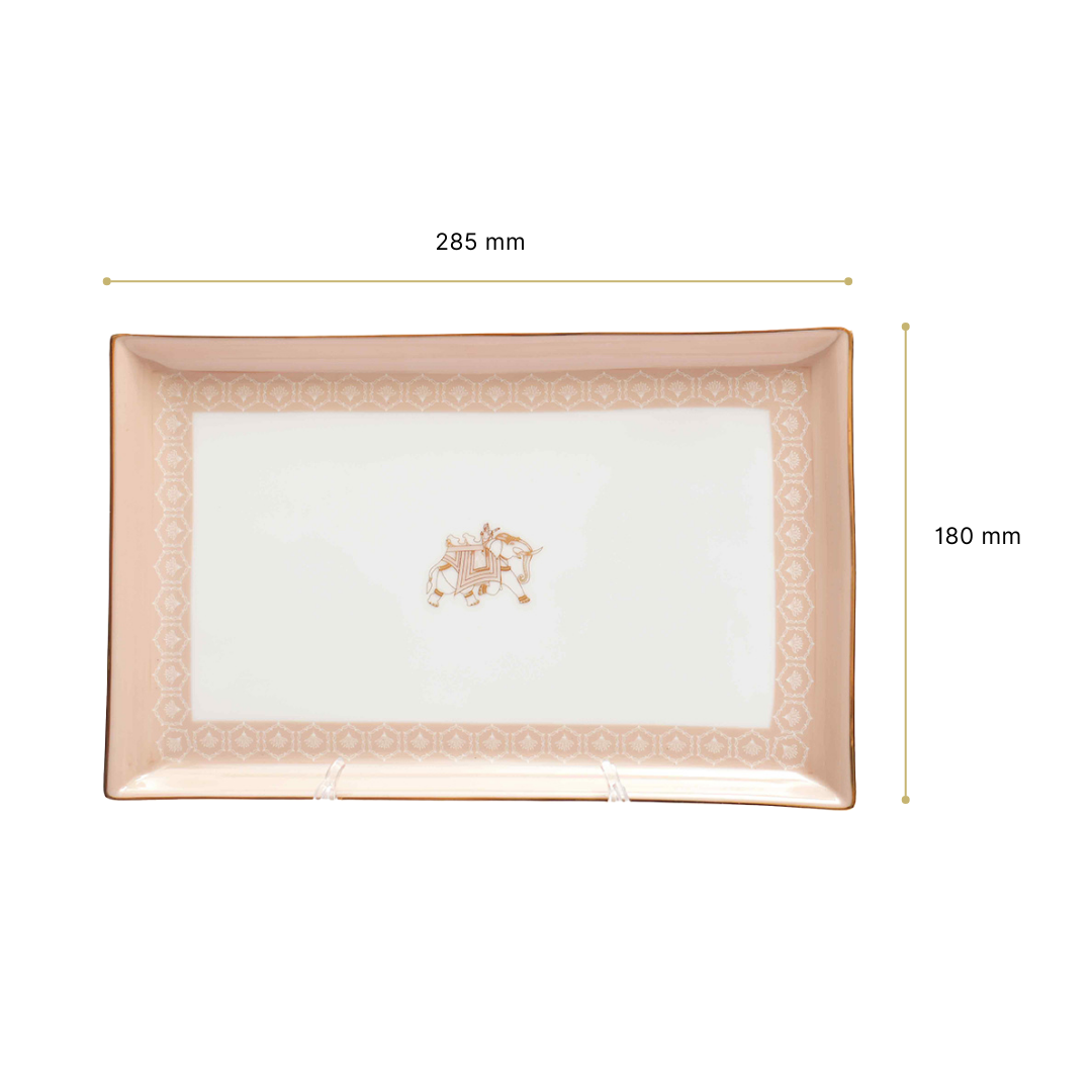 Rectangle Snack Tray/Platter Large | Peach | Peach Legacy ICHKAN