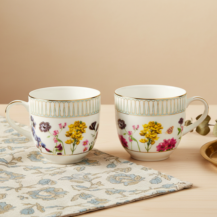 Pete's Coffee Mug Set of 6 | Yellow | Basant ICHKAN