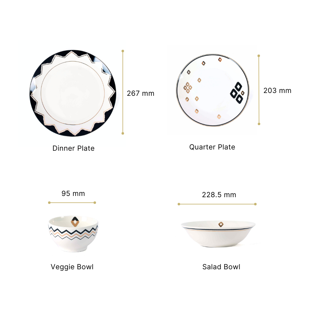 27 Pc Dinner set | Qalla | Ichkan Roots