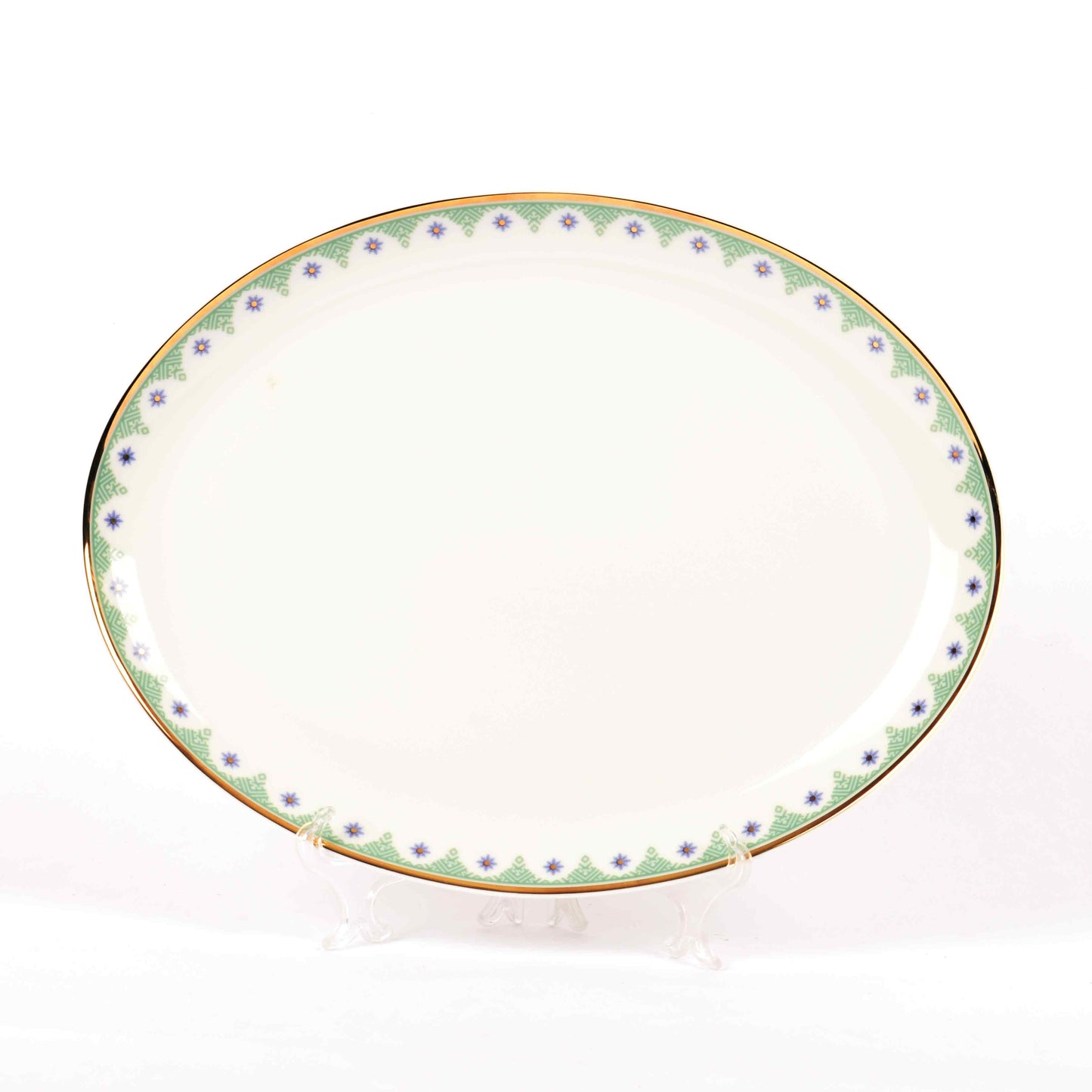 21 pc Dankotuwa Sri Lanka Dinner set | Blue | Isabella Gold ICHKAN