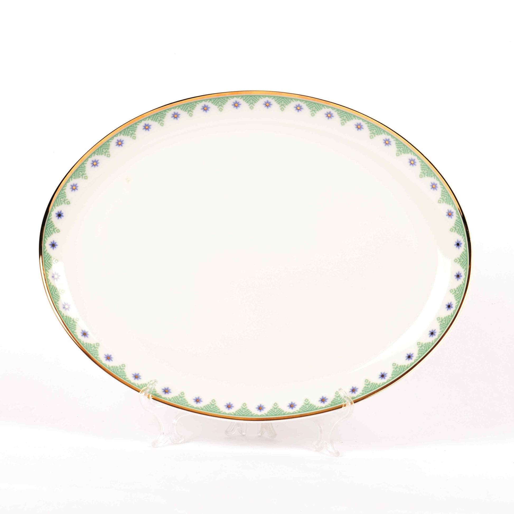 21 pc Dankotuwa Sri Lanka Dinner set | Blue | Isabella Gold ICHKAN