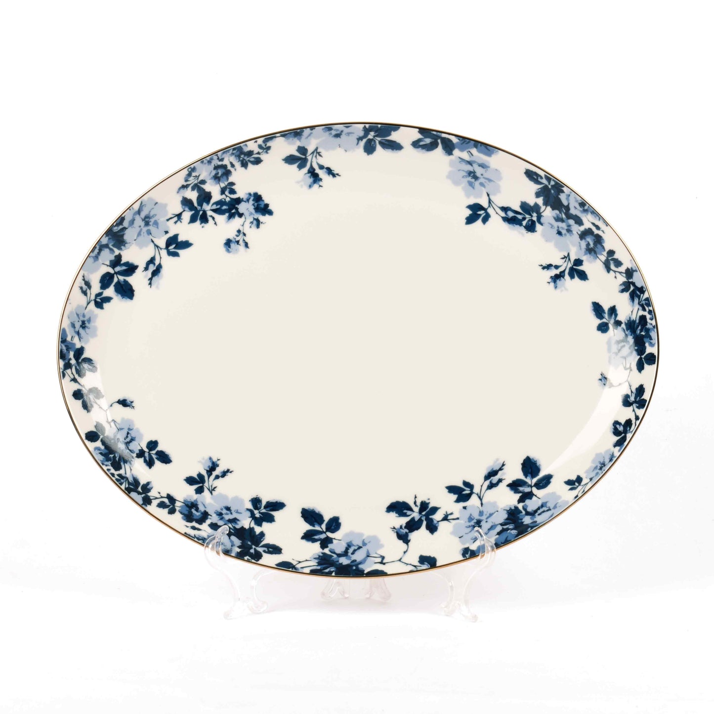 21 pc Dankotuwa Sri Lanka Dinner set | Blue | Zeneta Leaves ICHKAN