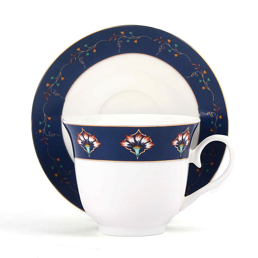 Tea Cup and Saucer Set 12 Pcs | Saaz | Ichkan Roots