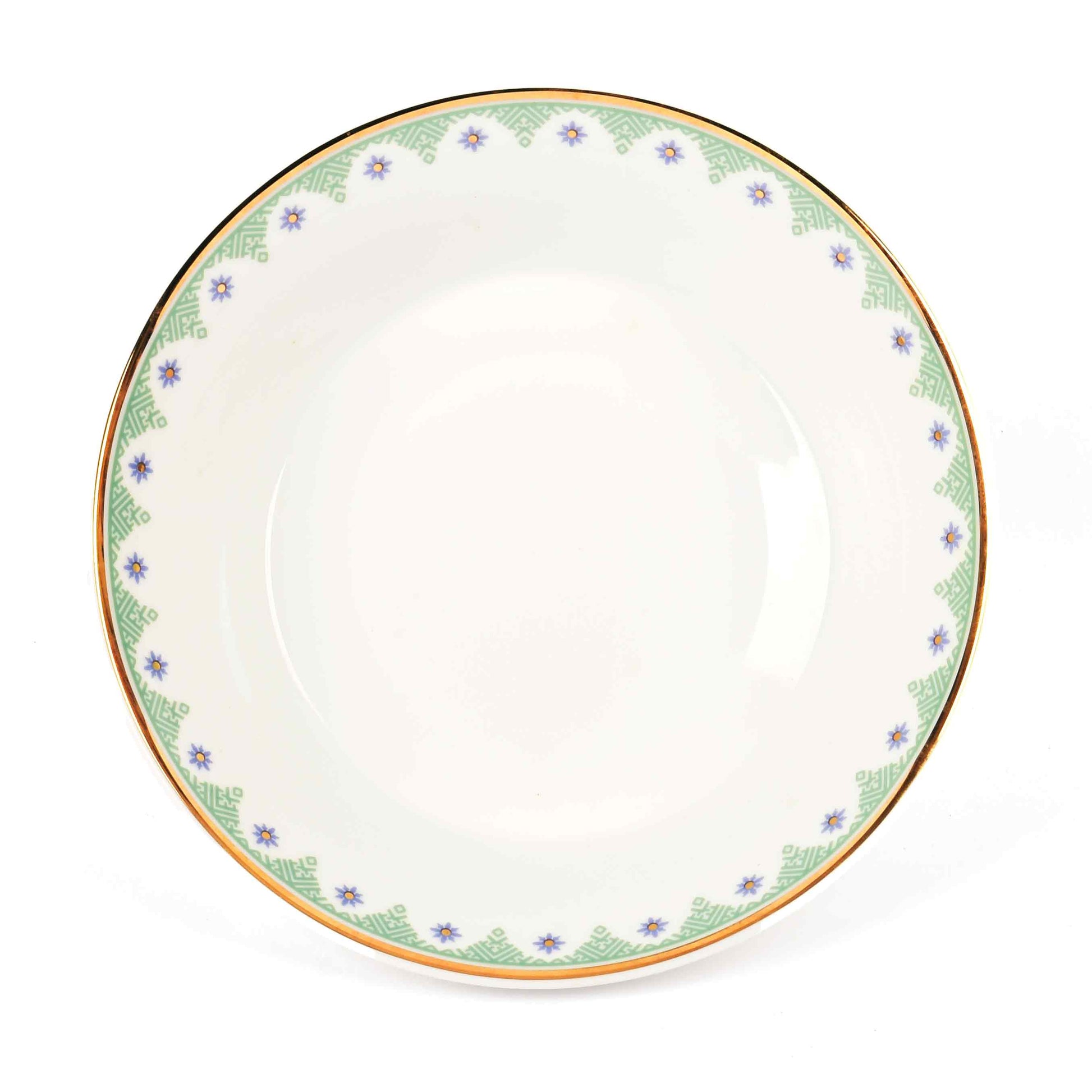 33 pc Dankotuwa Sri Lanka Dinner set | Green | Isabella Gold ICHKAN