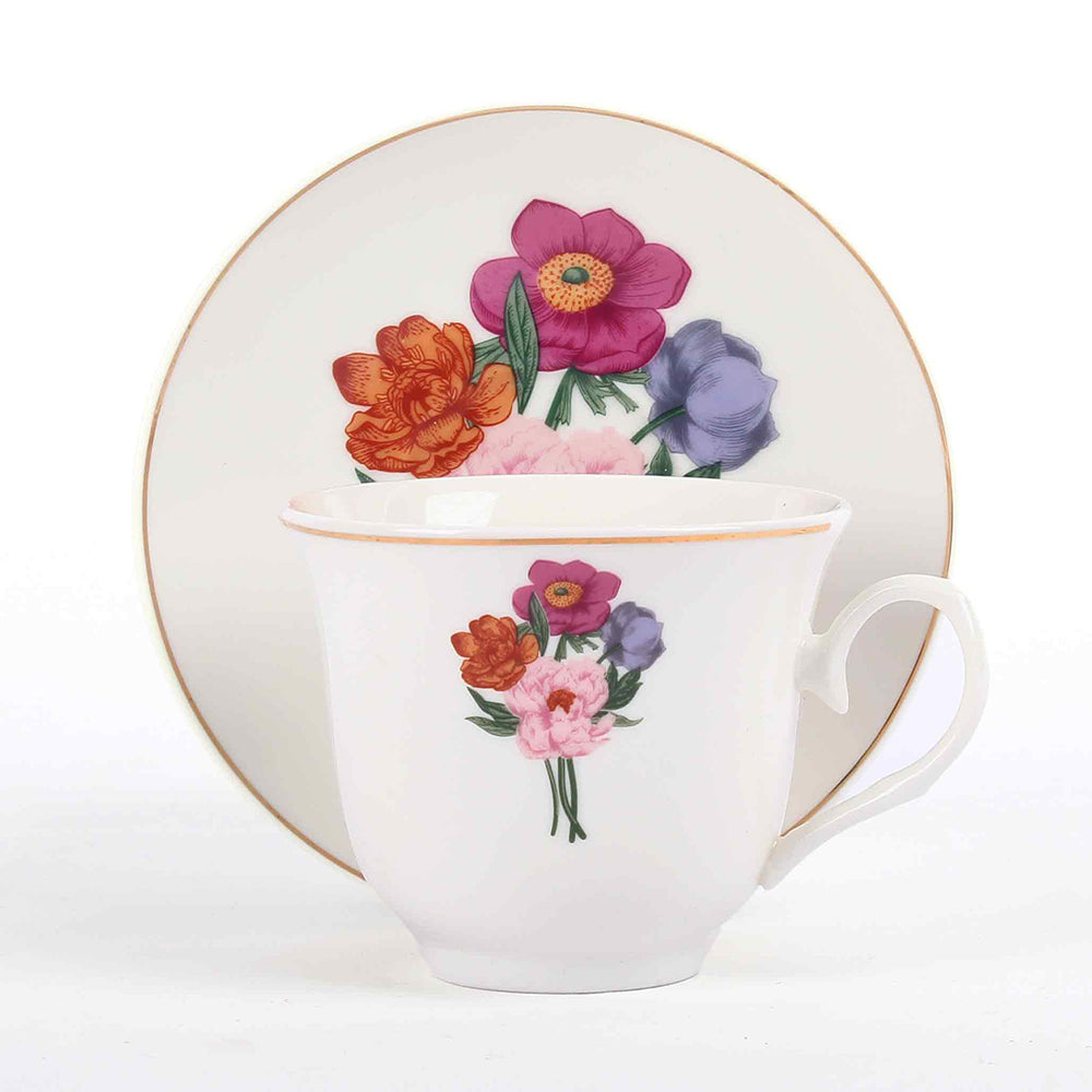 Tea Cup and Saucer Set 12 Pcs | Secret Garden | Ichkan Roots