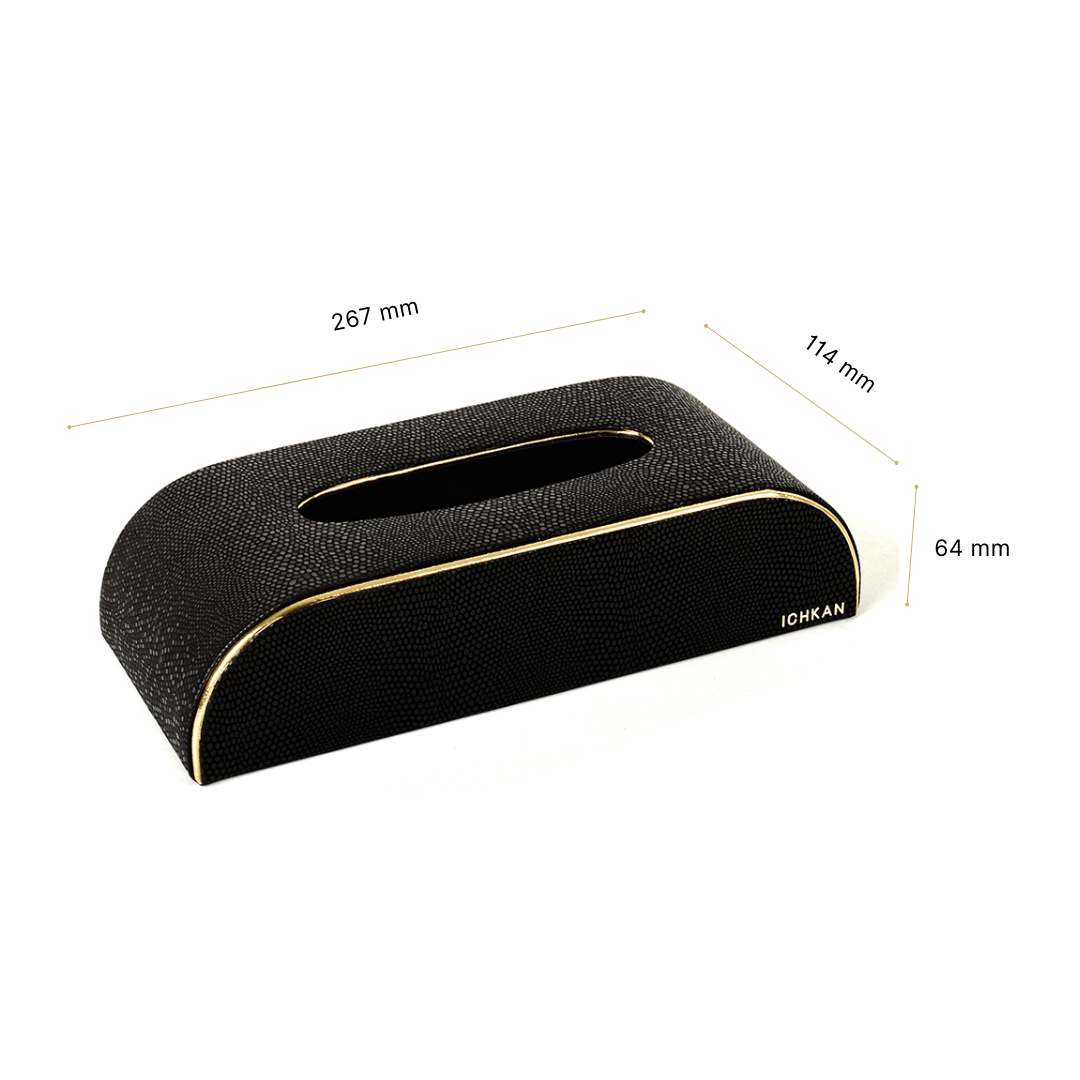 Leatherette Curve Tissue Holder | Black | Serpentine