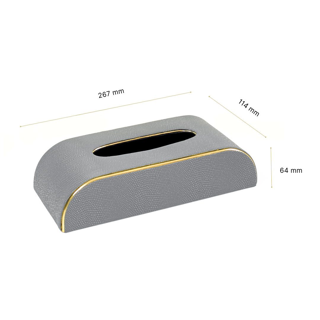 Leatherette Curve Tissue Holder | Grey | Serpentine