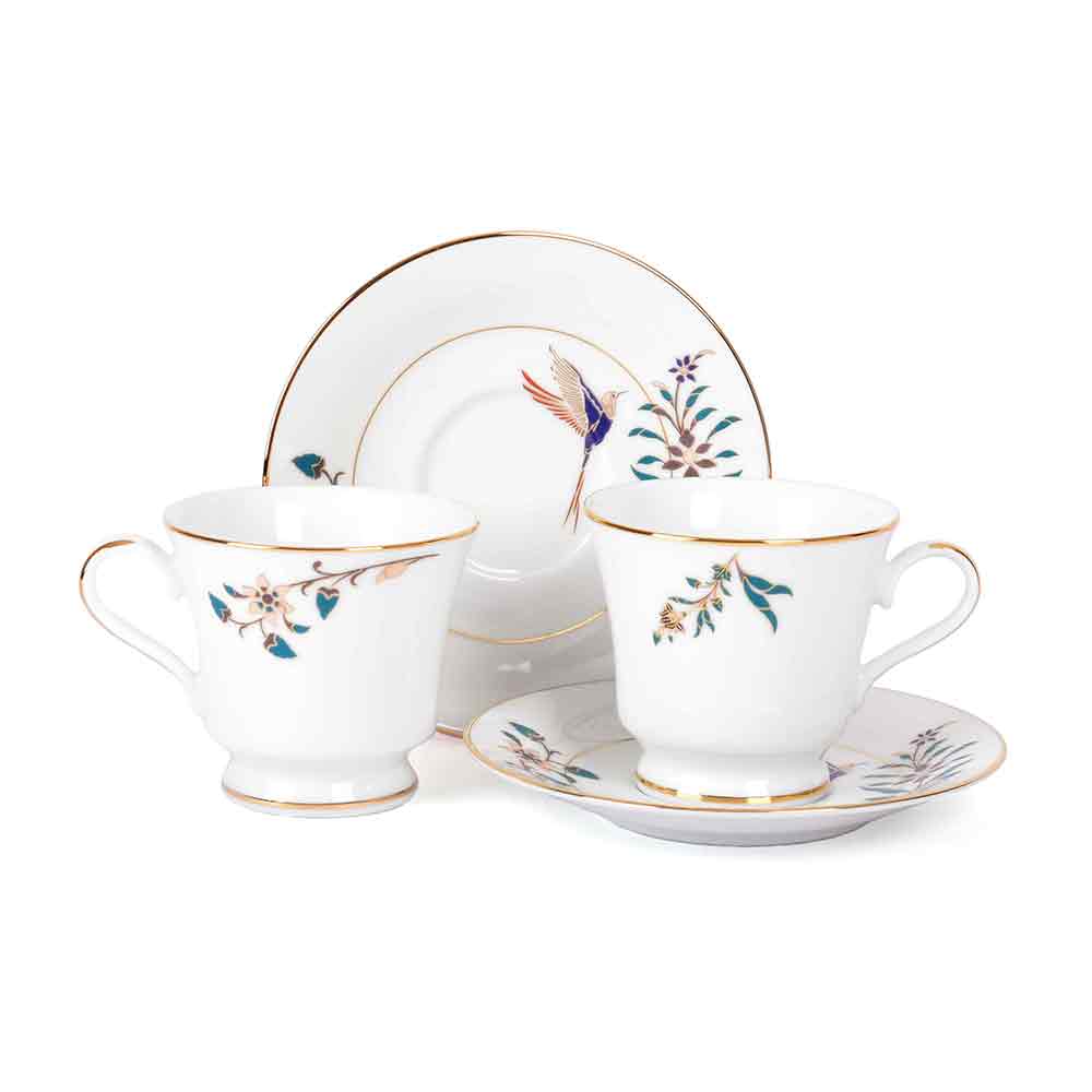 Tea Cup and Saucer Set 12 Pcs Bell Shape | Green | Shahi ICHKAN by Day To Day