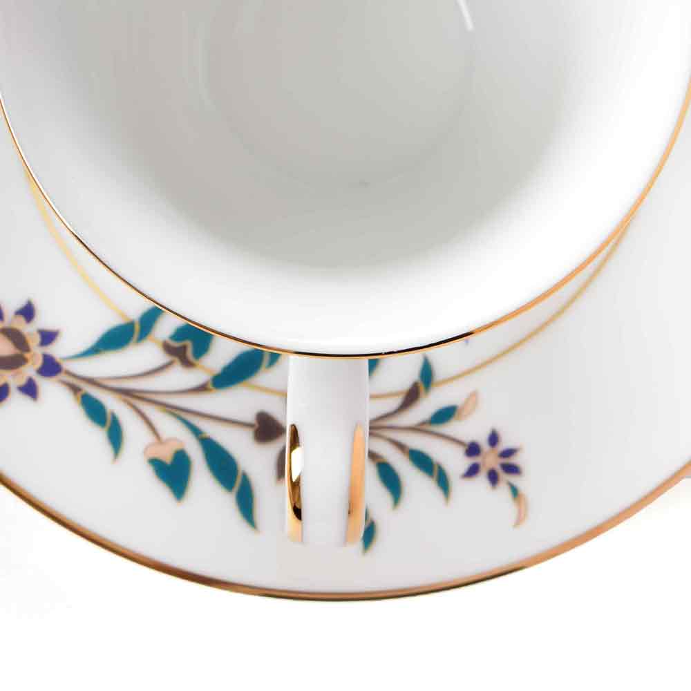 Tea Cup and Saucer Set 12 Pcs Bell Shape | Green | Shahi ICHKAN by Day To Day
