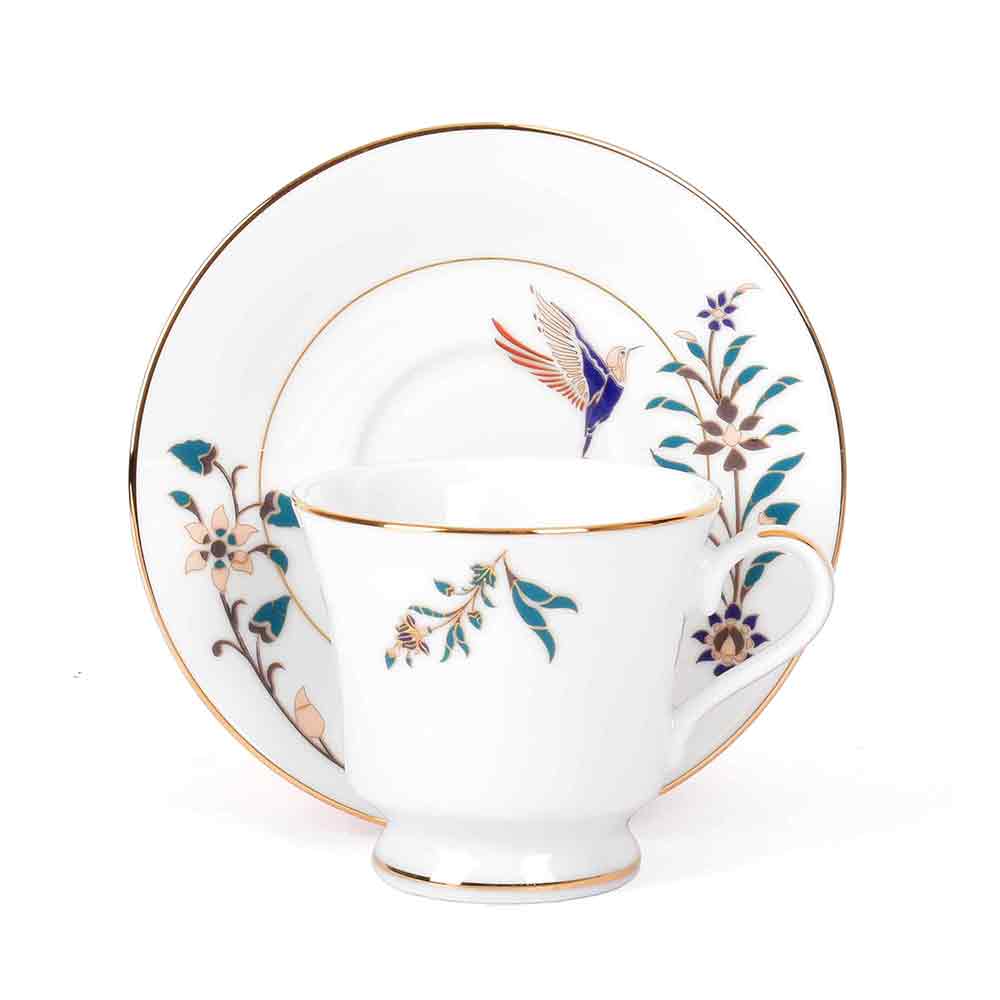 Tea Cup and Saucer Set 12 Pcs Bell Shape | Green | Shahi ICHKAN by Day To Day