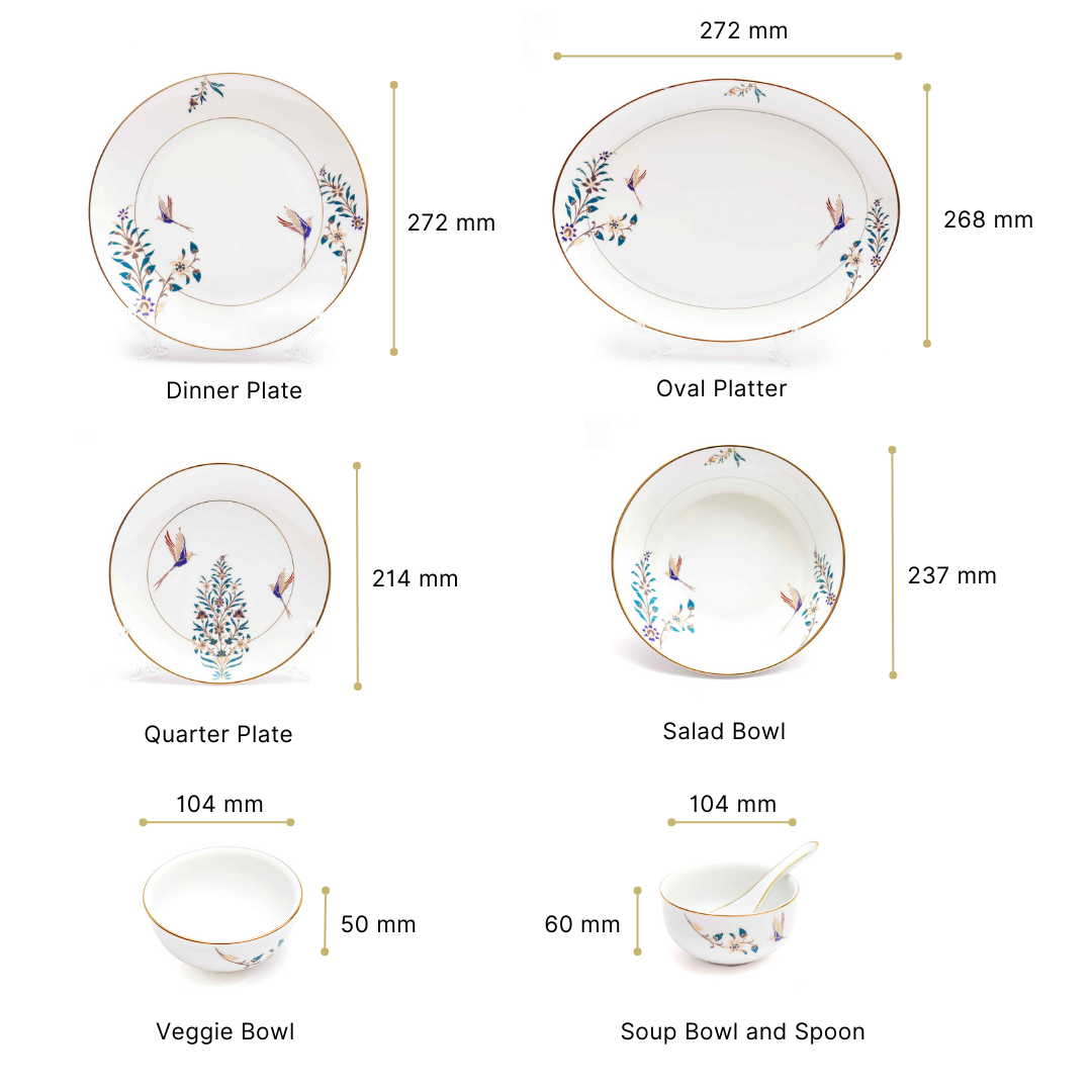 33 pc Dinner set | Blue | Shahi ICHKAN