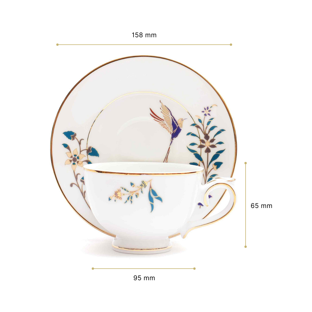 Tea Cup & Saucer 12pc | Blue | Shahi ICHKAN