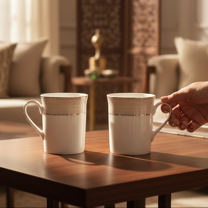 Mug Set 2pc with Gift Box | Beige | Shine Platin ICHKAN