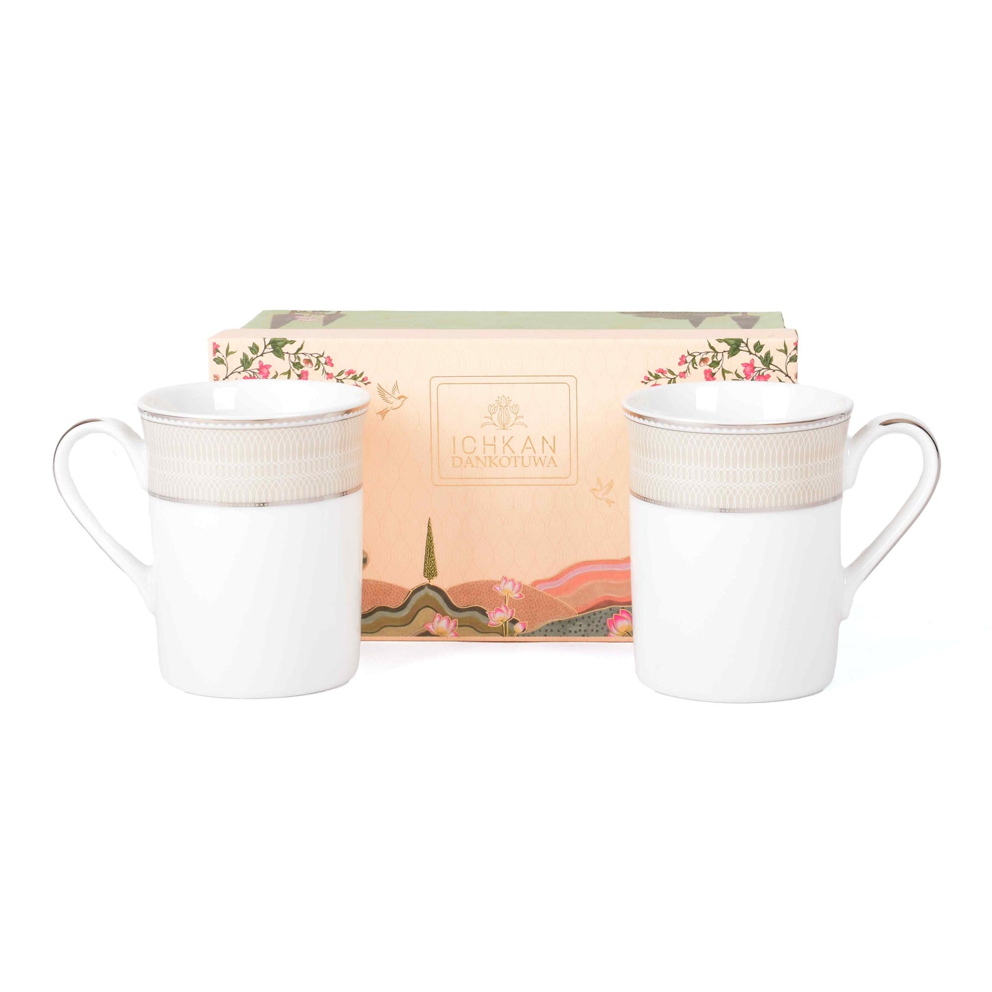 Mug Set 2pc with Gift Box | Beige | Shine Platin ICHKAN