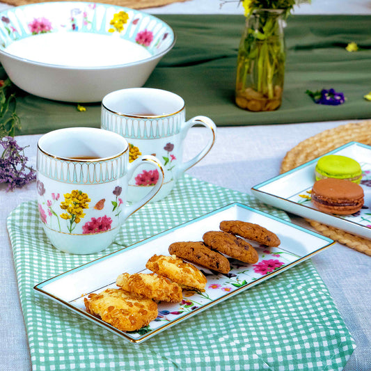 Rectangle Snack Tray/Platter Small | Yellow | Basant ICHKAN