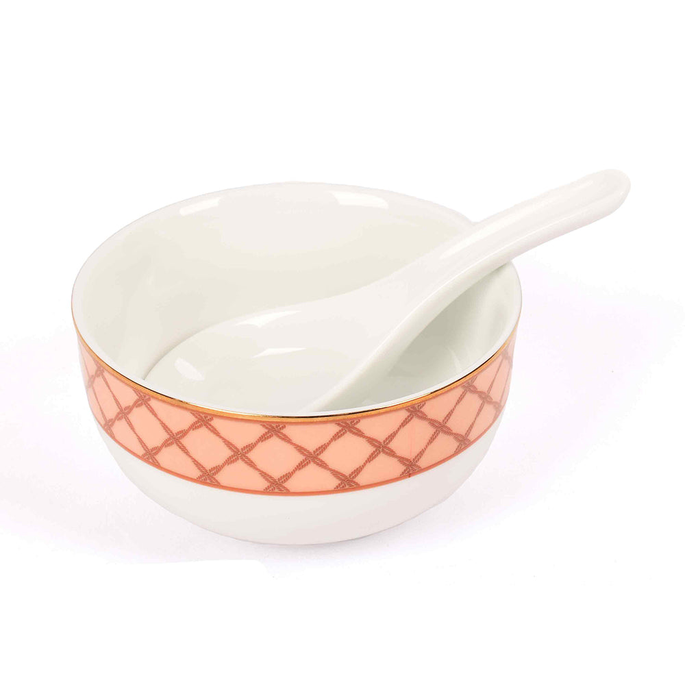 33 pc Dankotuwa Sri Lanka Dinner set | Peach | Angel Rope ICHKAN
