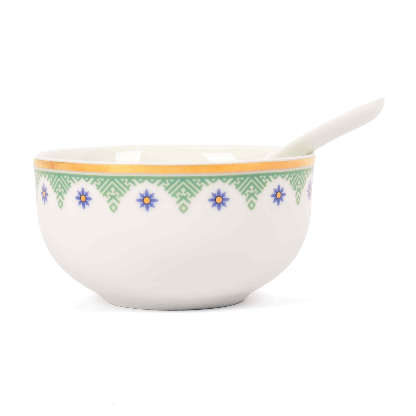 33 pc Dankotuwa Sri Lanka Dinner set | Green | Isabella Gold ICHKAN