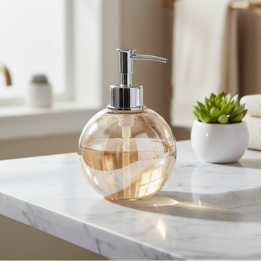 Crystal Sphere Soap Dispenser | Golden | Crystal Powder Room Utility ICHKAN by Day To Day