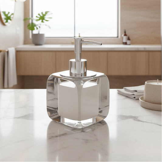 Crystal Square Soap Dispenser | Black | Crystal Powder Room Utility ICHKAN by Day To Day