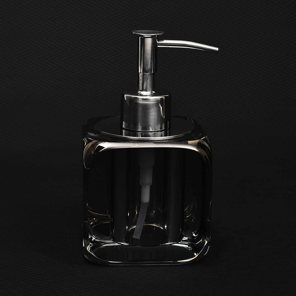 Crystal Square Soap Dispenser | Black | Crystal Powder Room Utility ICHKAN by Day To Day