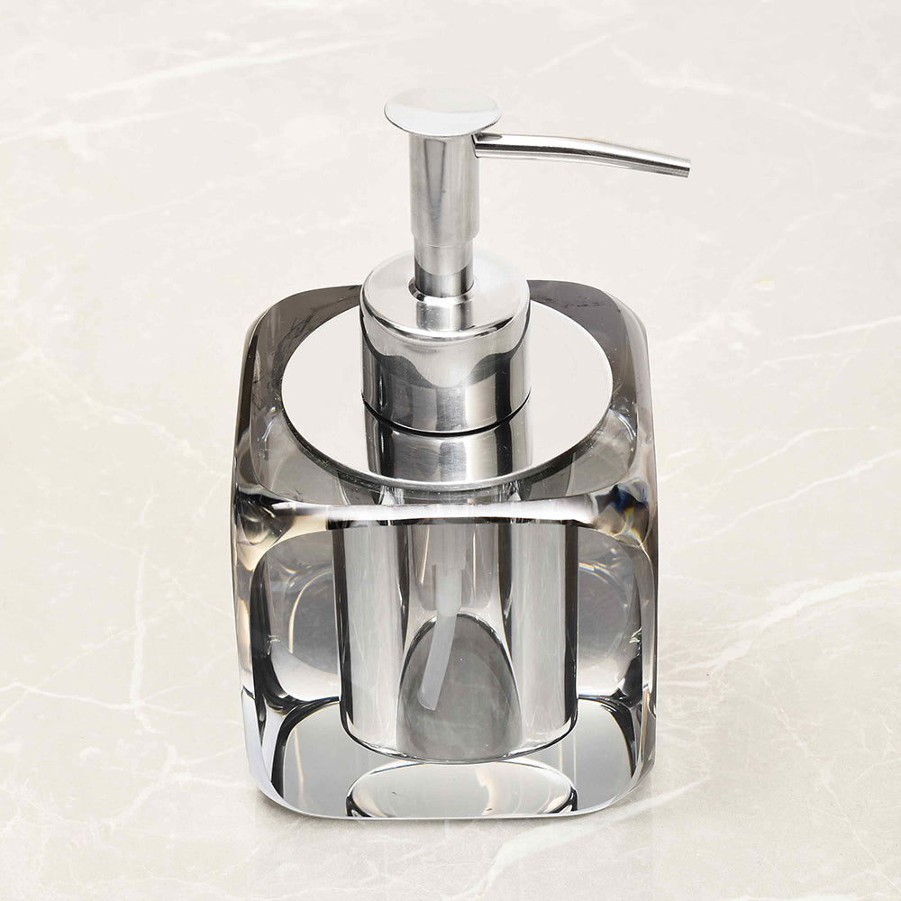 Crystal Square Soap Dispenser | Black | Crystal Powder Room Utility ICHKAN by Day To Day