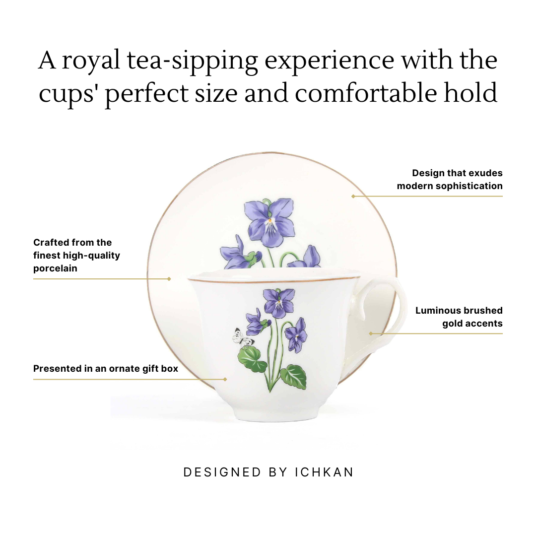 Tea Cup and Saucer Set 12 Pcs | Tarang | Ichkan Roots