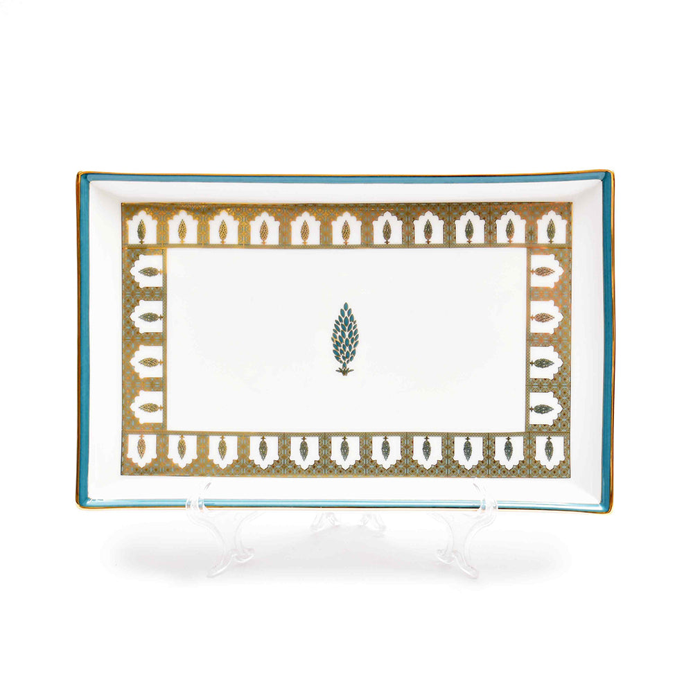 Rectangle Snack Tray/Platter Large | Blue | Chinar ICHKAN