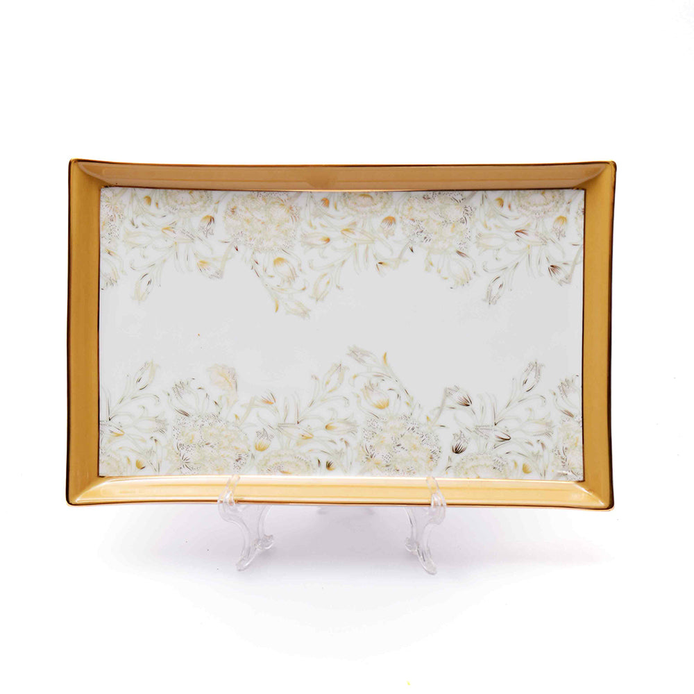 Rectangle Snack Tray/Platter Large | Yellow | Mustard Iris ICHKAN