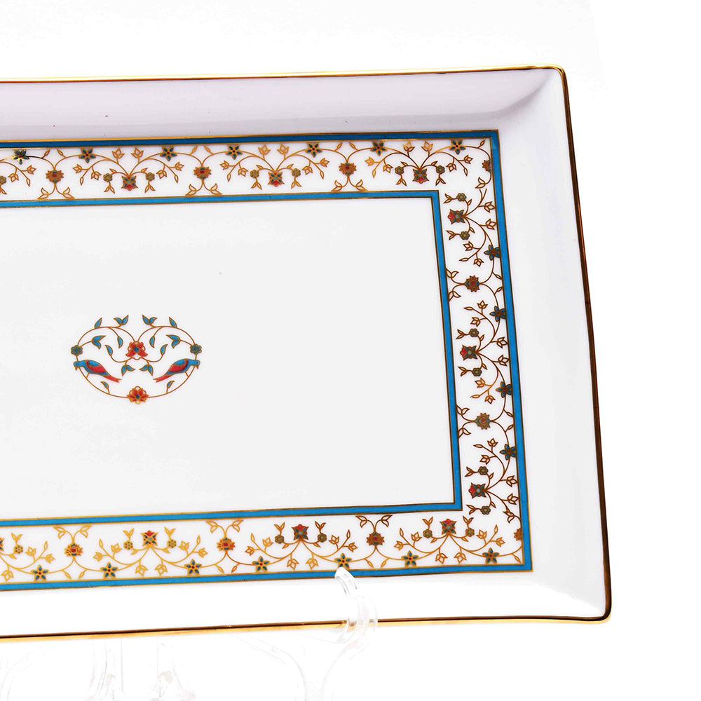 Rectangle Snack Tray/Platter Large | Blue | Mavi ICHKAN