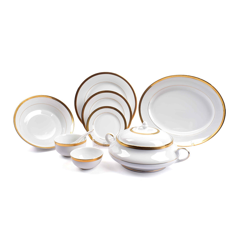 Porcelain Dinner Set 41pc | Gold | Vienna Gold ICHKAN by Day To Day