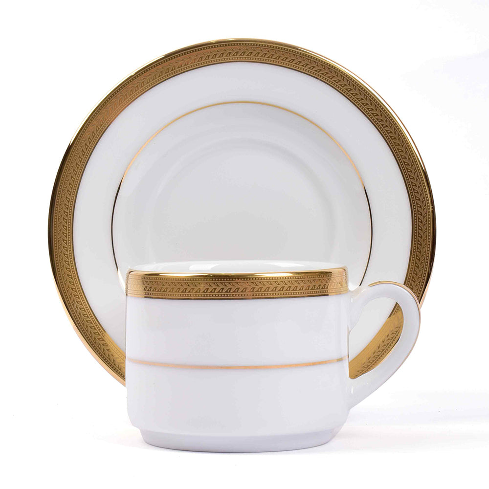 Tea Cup & Saucer Set 12pc | Gold | Vienna Gold ICHKAN by Day To Day