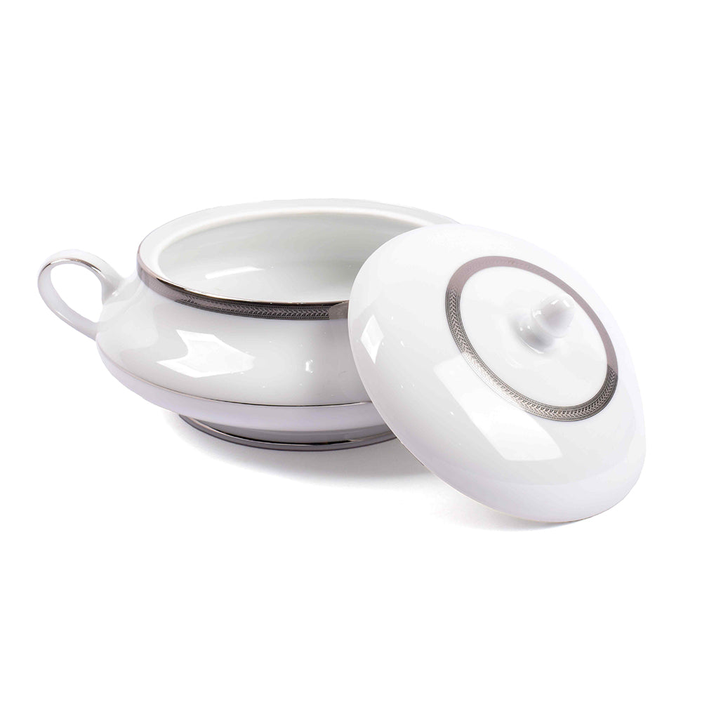 Porcelain Dinner Set 41pc | Platinum | Vienna Platinum ICHKAN by Day To Day