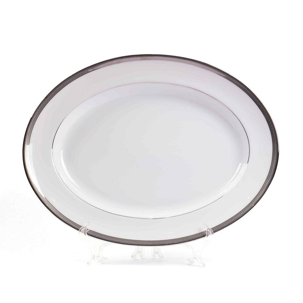 Porcelain Dinner Set 41pc | Platinum | Vienna Platinum ICHKAN by Day To Day