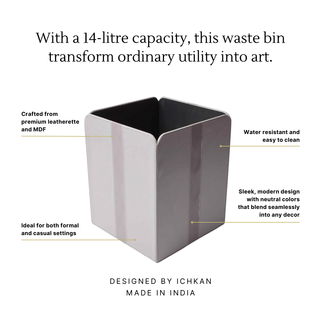 Waste Bin/Dustbin | Grey | Wave