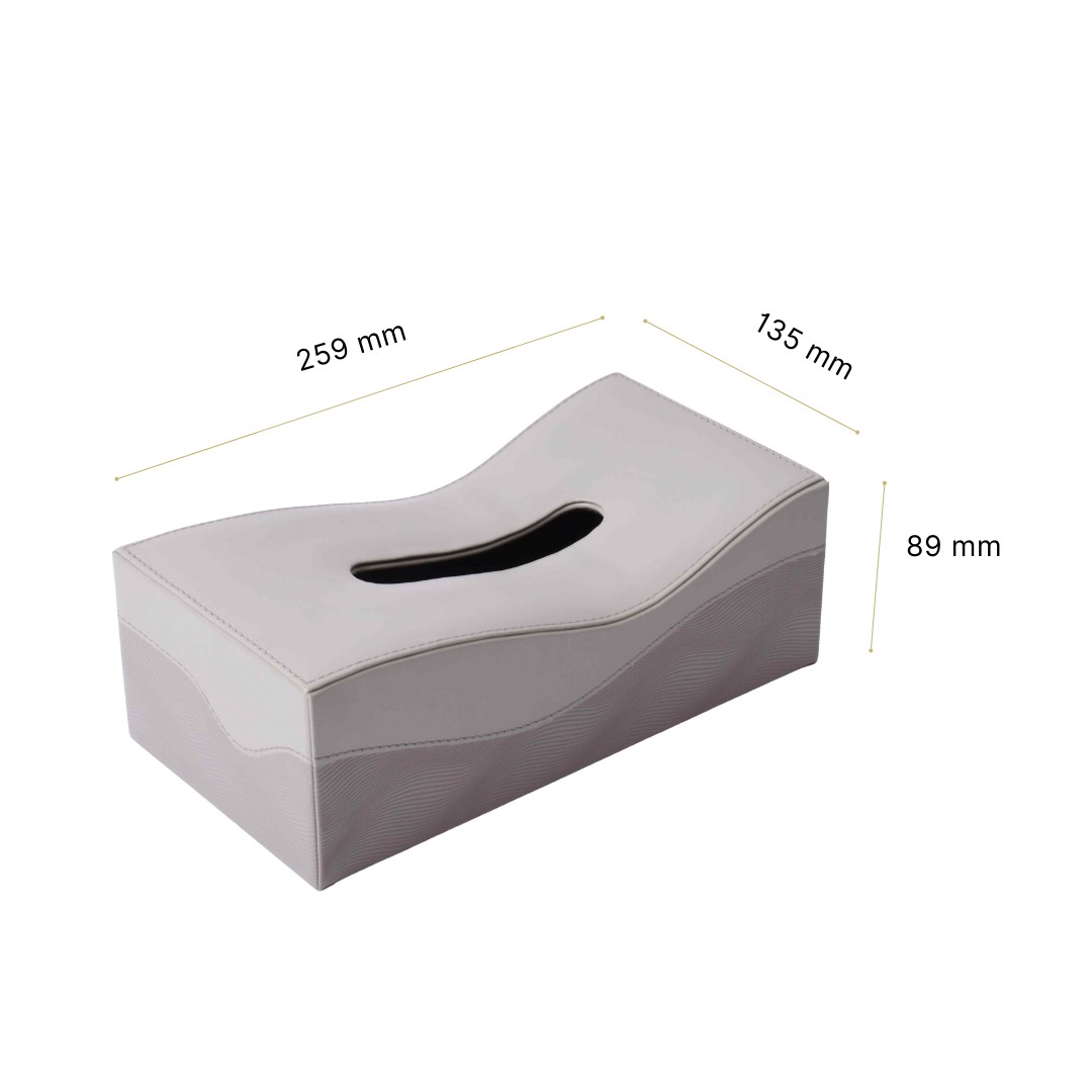 Rectangle Tissue Box | Grey | Wave