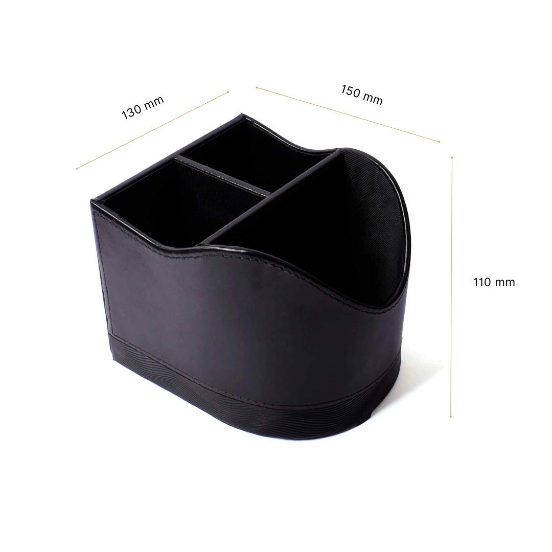 Remote / Stationery Holder | Black | Wave