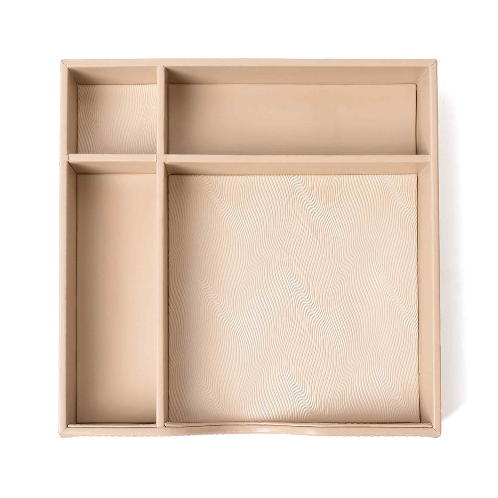 Square Tray Organizer | Beige | Wave ICHKAN by Day To Day