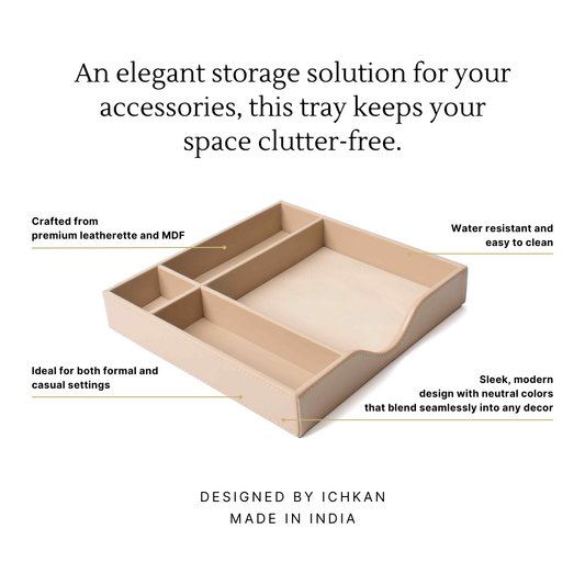 Square Tray Organizer | Beige | Wave